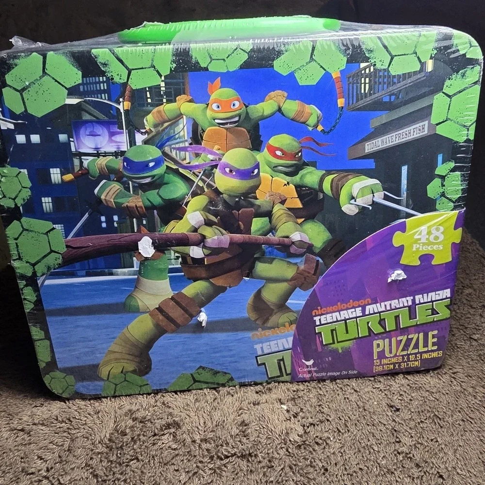 Teenage Mutant Ninja Turtles Lunch Box with 48-Piece Puzzle Set New